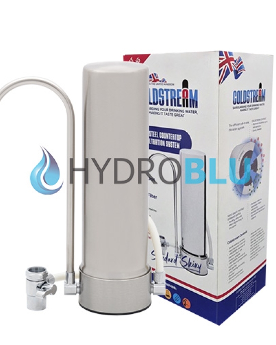 Φίλτρο νερού άνω πάγκου Coldstream Standard Satin Inox με κεραμικό φίλτρο Coldstream Plus