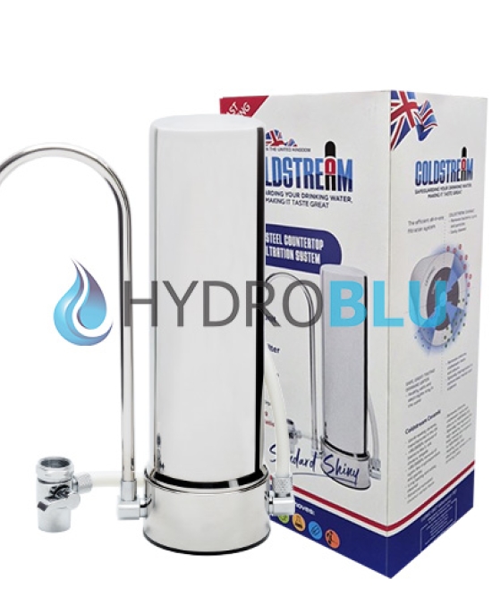 Φίλτρο νερού άνω πάγκου Coldstream Standard Shiny Inox με κεραμικό φίλτρο Coldstream Plus