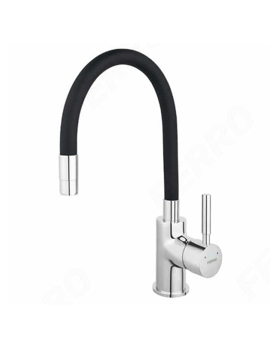 Ferro Black–Μπαταρία κουζίνας με εύκαμπτο στόμιο