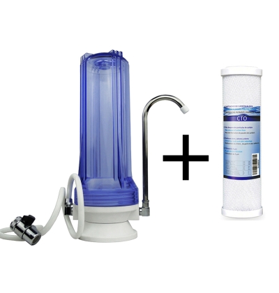 Συσκευή Άνω Πάγκου διάφανη 10''+ Ενεργός Άνθρακας CTO 5μm