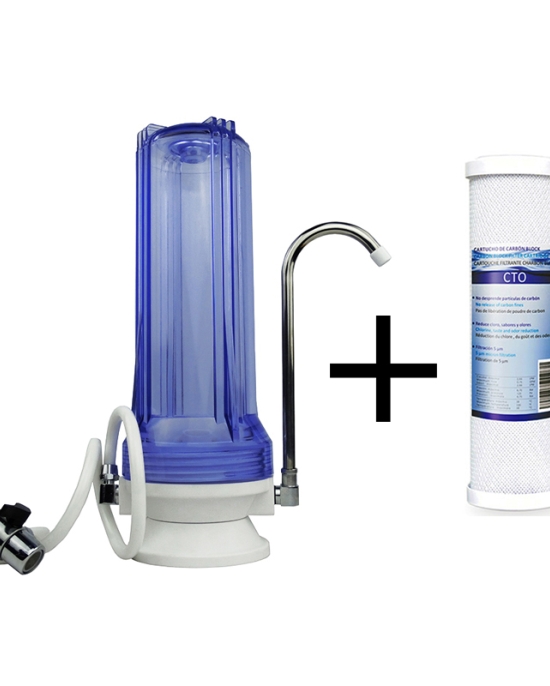 Συσκευή Άνω Πάγκου διάφανη 10''+ Ενεργός Άνθρακας CTO 5μm