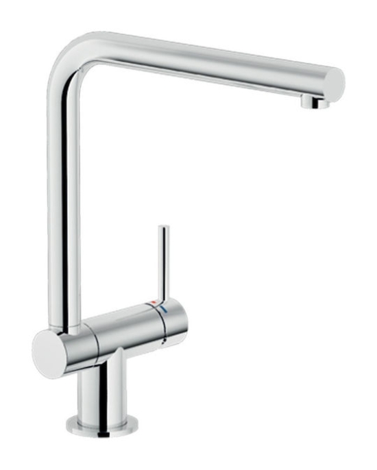 Nobili Italia Σπαστή Μπαταρία Κουζίνας Πάγκου Inox Ασημί