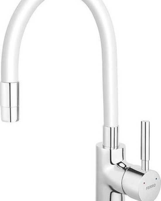 Ferro White–Μπαταρία κουζίνας με εύκαμπτο στόμιο
