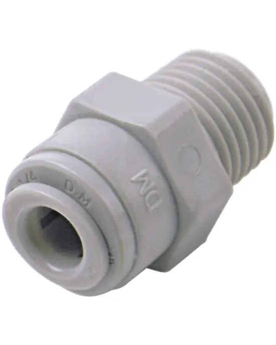 Ίσιος Ταχυσύνδεσμος Κούμπωμα 1/4″ σε Αρσενικό Σπείρωμα 1/4″